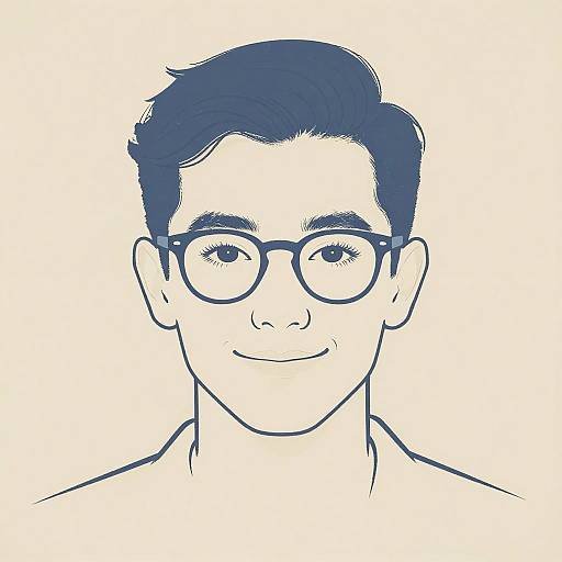 Art Deco Minimalist Portrait