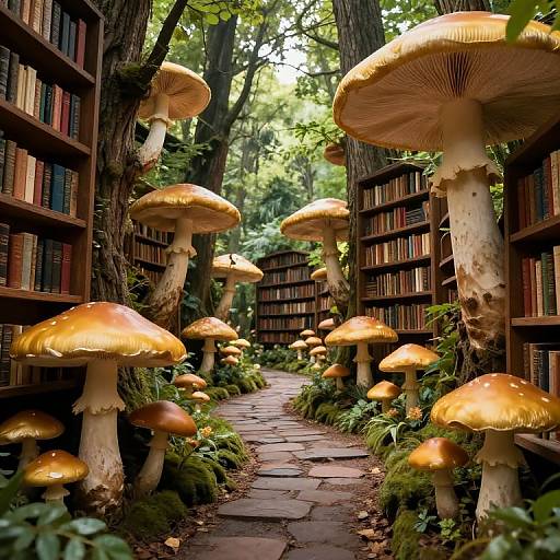Enchanted Forest Library Pathway