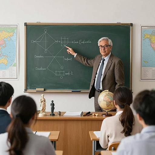 Focused Professor in Classroom Setting