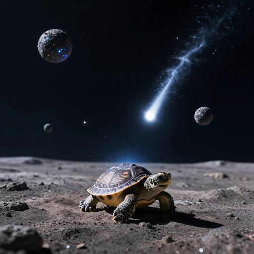 Cosmic Turtle Hatching in Space