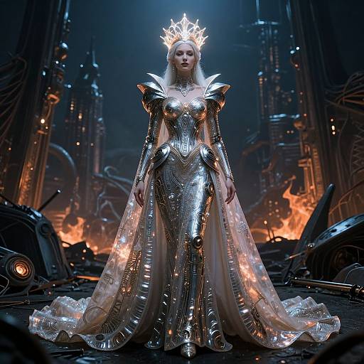Ethereal Queen in Dystopian City