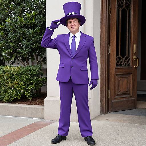 Man in Purple Pieman Costume