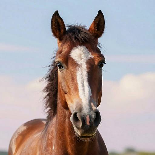 Comical Cross-Eyed Horse Portrait