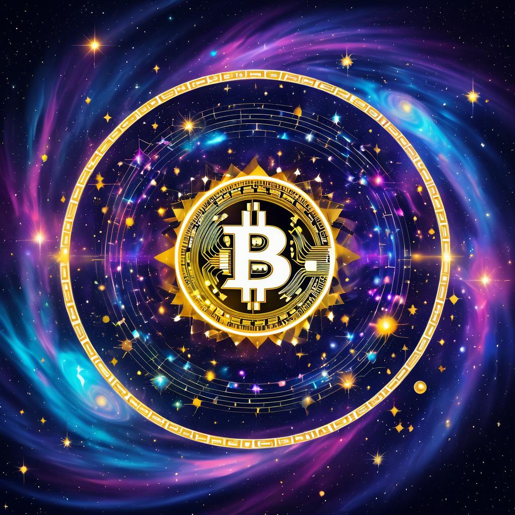 Cosmic Bitcoin: Galactic Logo Artwork