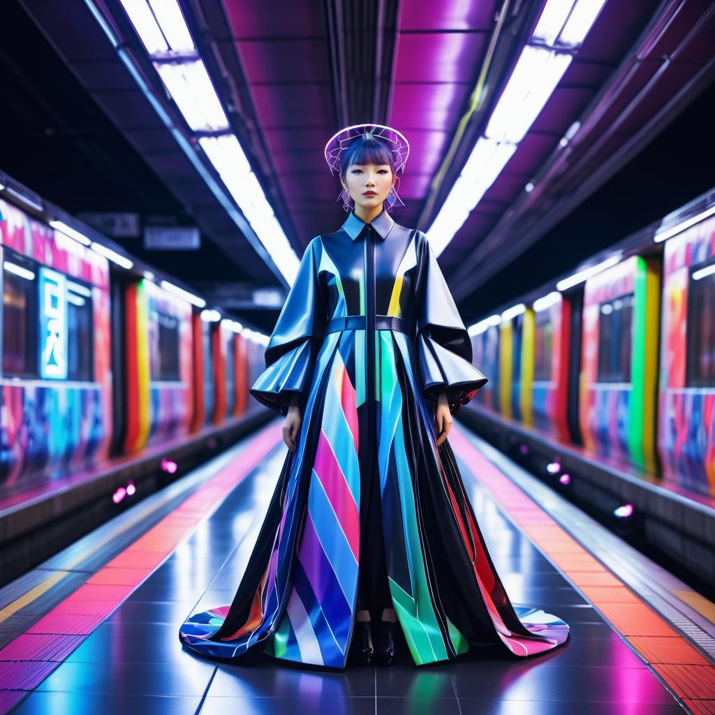 Avant-Garde Fashion Designer in Subway