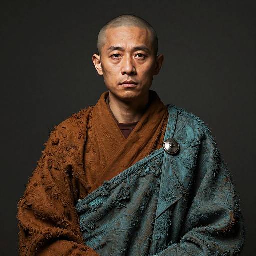 Dystopian Synthetic Monk Portrait