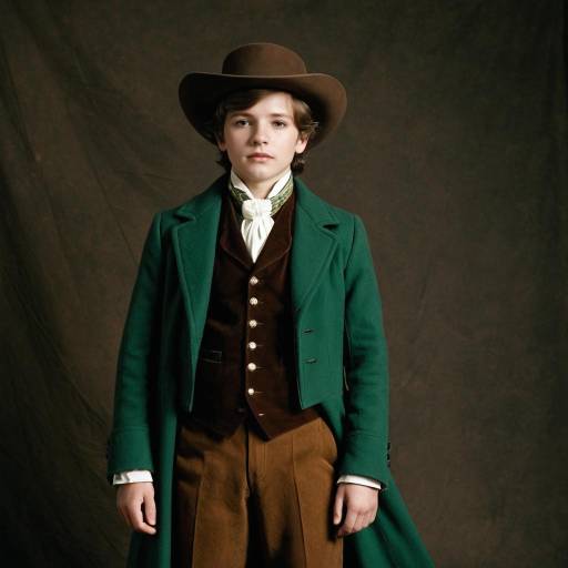 Boy in Regency Costume with Green Coat
