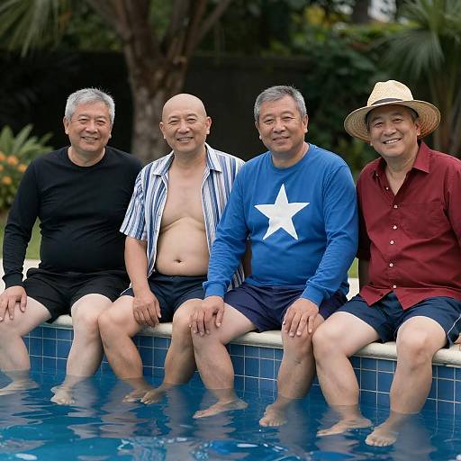 Joyful Moments by the Poolside