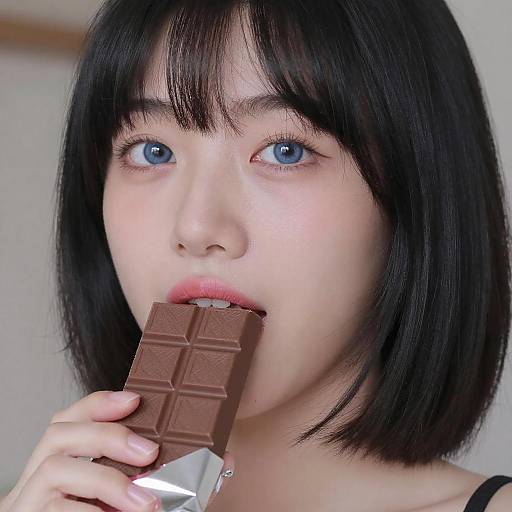 Elegant Close-Up of a Young Woman