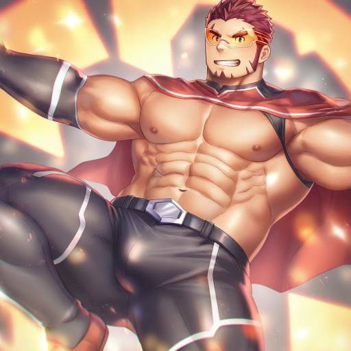 Illustration of Akashi (live a hero), live a hero in the style of Anbe yoshirou