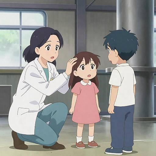 Anime Children in Industrial Environment