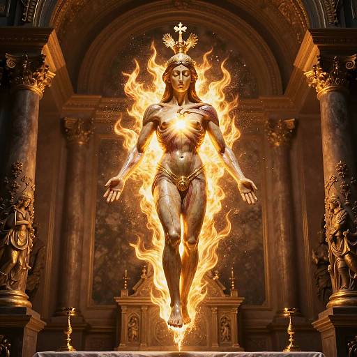 Realistic Floating Sacred Heart Art