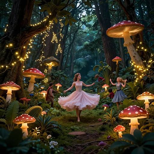 Enchanted Forest Creatures Dancing