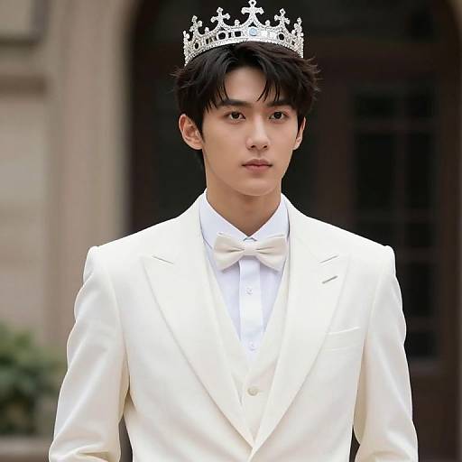 White Prince in Crowned Suit