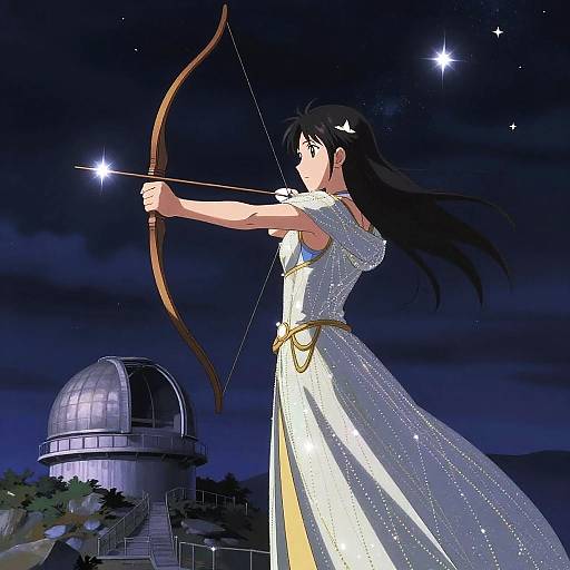 Celestial Archer at Night Observatory