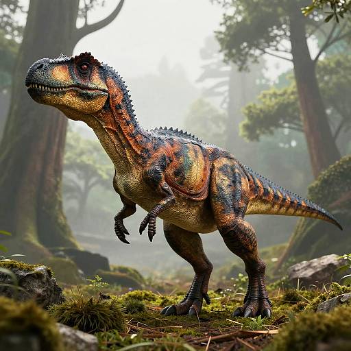 Realistic Velociraptor in Prehistoric Landscape