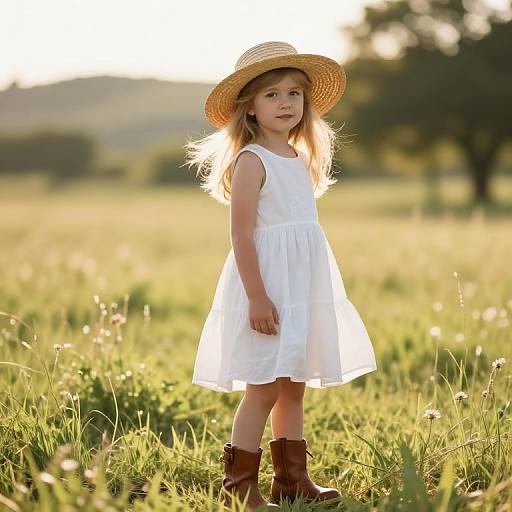 Young Girl in Sunny Meadow