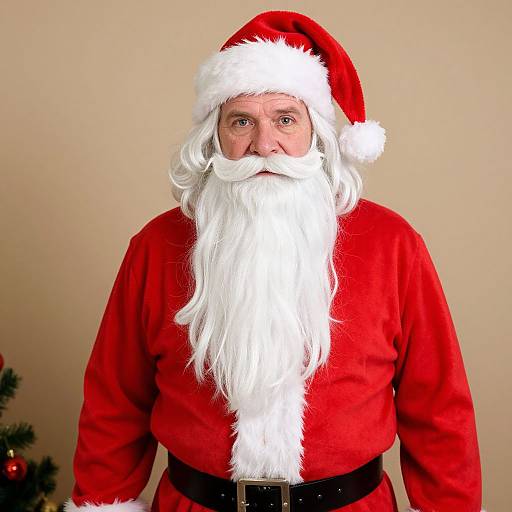 Realistic Santa-Themed Male Portrait
