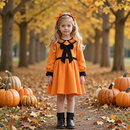 Young Girl in Autumn Elegance