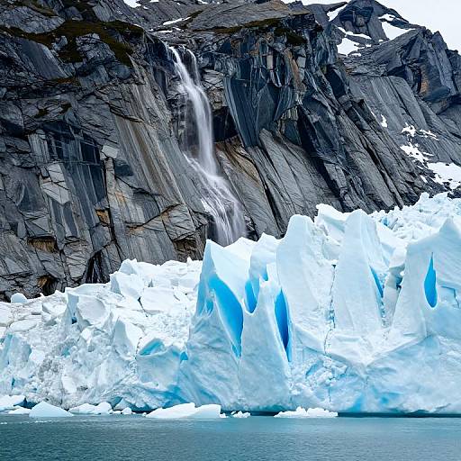 Dramatic Blue Ice Cascades