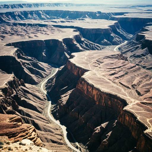 Aerial View of Desert Canyon
