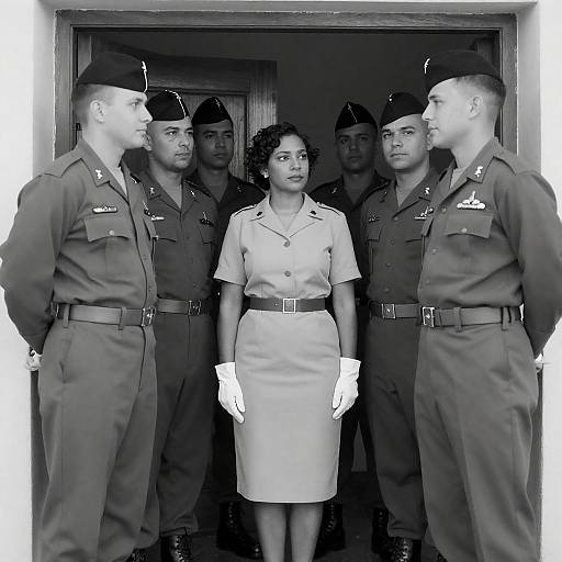 Military Personnel in Formal Photograph