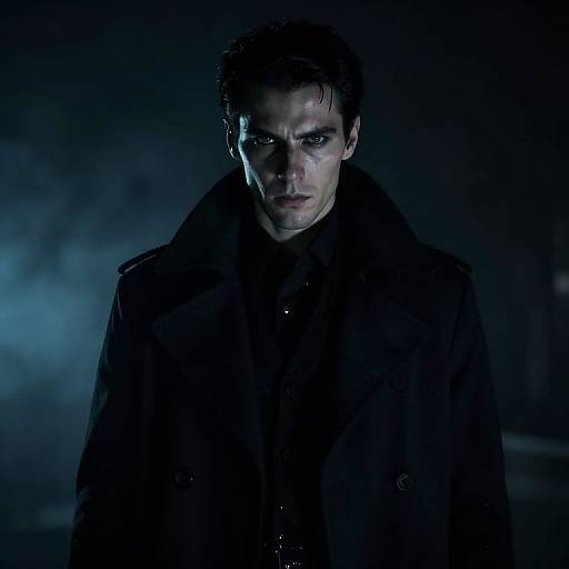 Mysterious Enigmatic Figure in Darkness