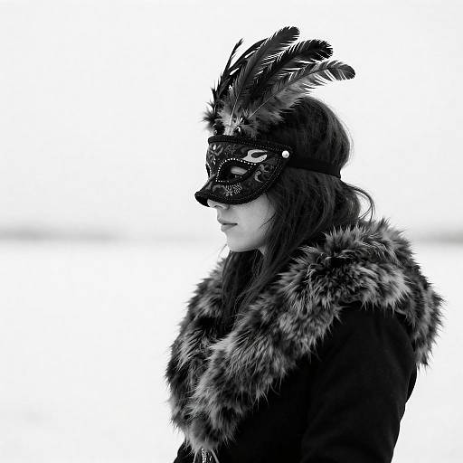 Surreal Profile with Feathered Mask