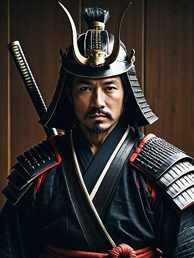 Samurai Warrior in Traditional Armor