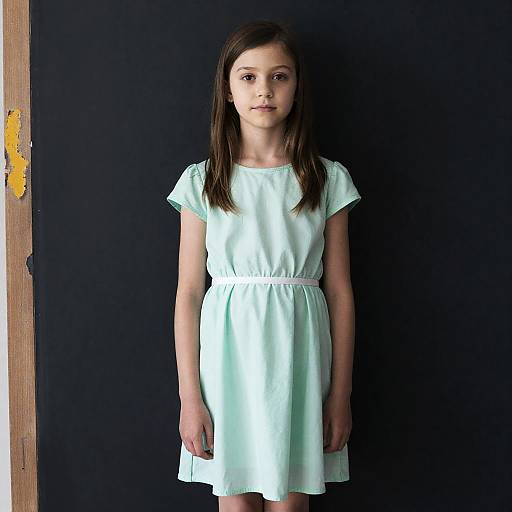 Portrait of a Young Girl in Green Dress