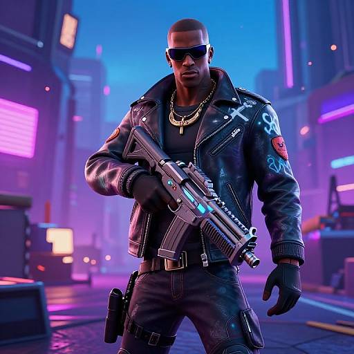 Fortnite Thug in Neon Urban Battle