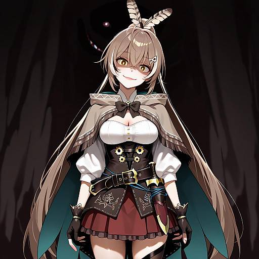 Nanashi Mumei in Edgy Fashion Style