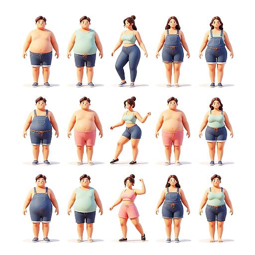 Weight Gain Evolution Storyboard Art