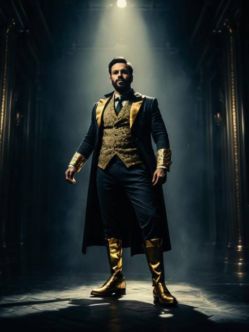 Humorous One-Legged Cosplay Portrait