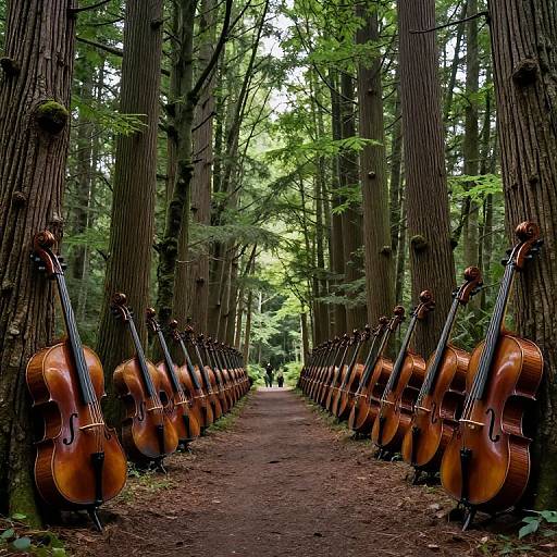 Enchanted Forest with Cello Trees