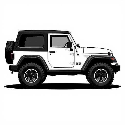 Retro Jeep Wrangler TJ Silhouette