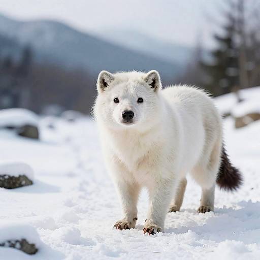 Snow Manticore on Mountain Path