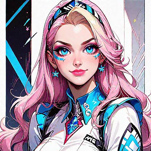 Race Queen Smiling and Looking