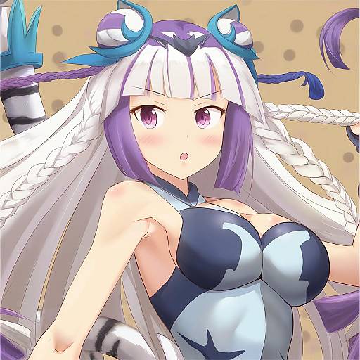 Illustration of Haku (p&d), puzzle & dragons in the style of Ichikawa feesu