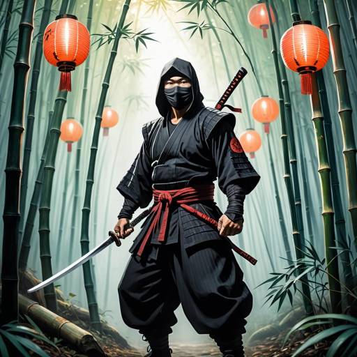 Mysterious Ninja in Bamboo Grove