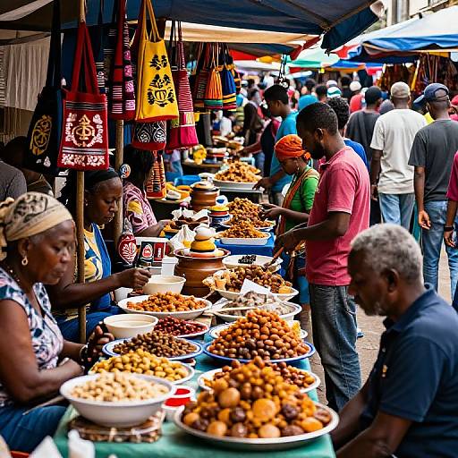 Vibrant Traditional Street Market Scene