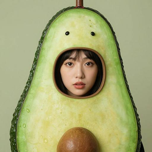 Realistic Adult in Avocado Costume