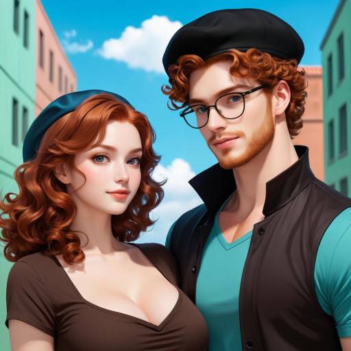 Confident Couple with Artistic Flair Confident Couple with Artistic Flair