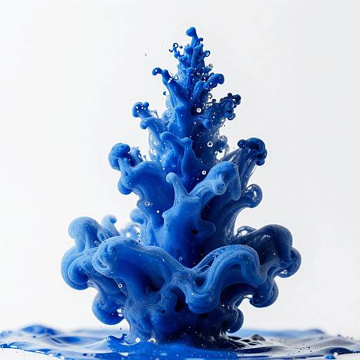 Surreal Blue Ink Explosion Capture