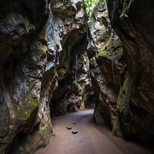 Mystical Rugged Cave Interior