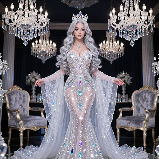 Crystal Queen at Opulent Gala