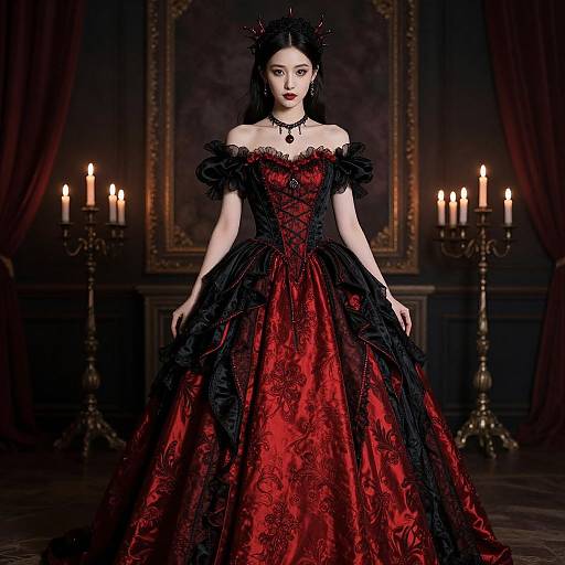 Gothic Elegance in Candlelit Fantasy