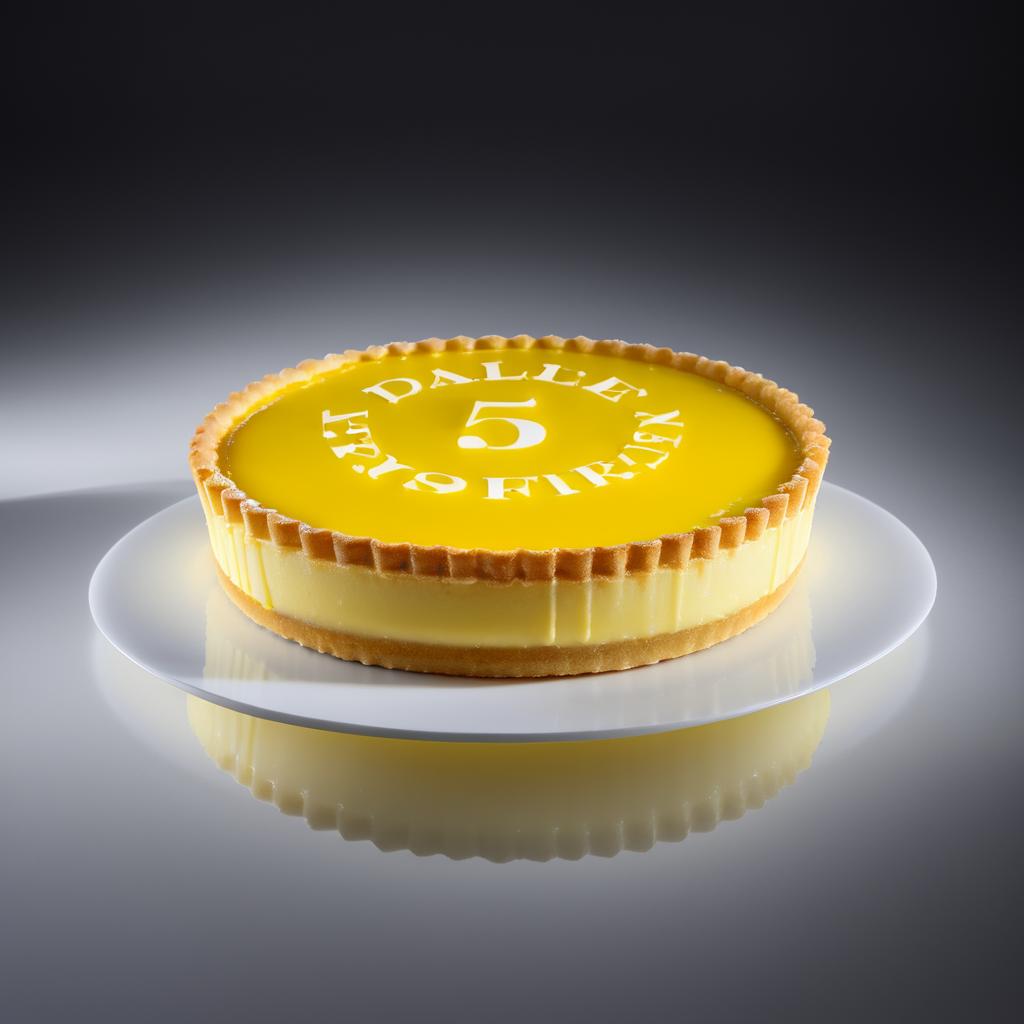 Elegant Lemon Tart with Icing Detail