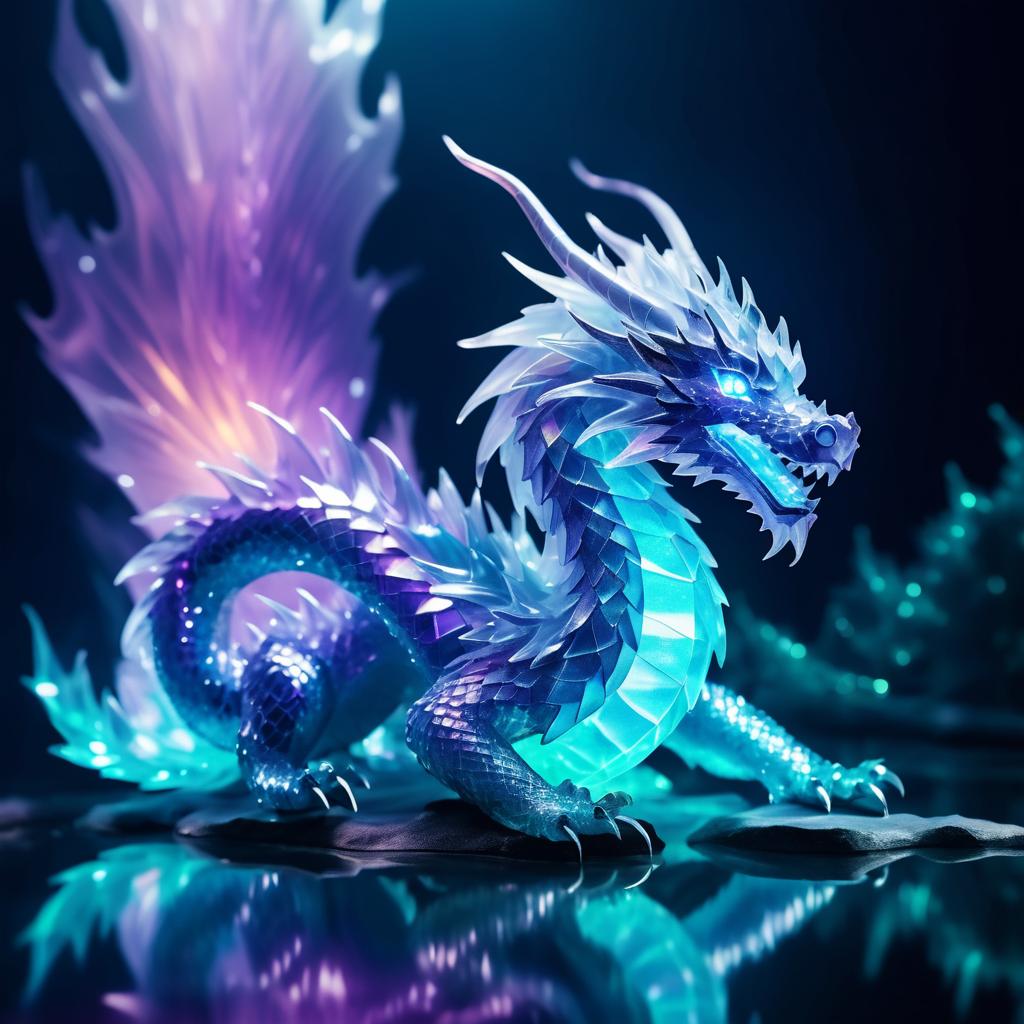 Cinematic Crystallized Dragon Art