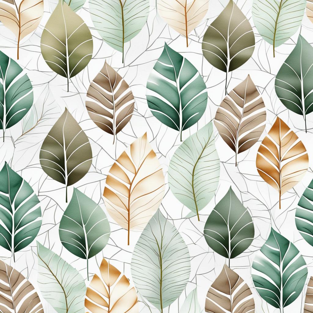 Earthy Leaves Fabric Design Concept